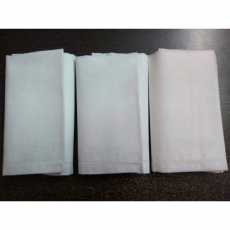 Highliving®Serwetki bawełniane 12 sztuk Białe chusteczki 40 x 40cm Bankietowe...