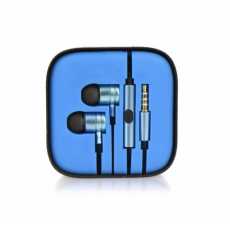 Słuchawki douszne dokanałowe Zestaw HF jack 3.5mm (niebieskie)