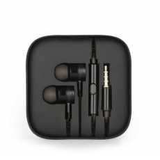Słuchawki douszne dokanałowe Zestaw HF jack 3.5mm metal czarne