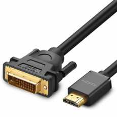 Kabel przewód HDMI - DVI 4K 60Hz 30AWG 1m czarny