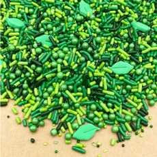 Edible Green Mix Jungle them cake sprinkles for cake and dessert decoration...