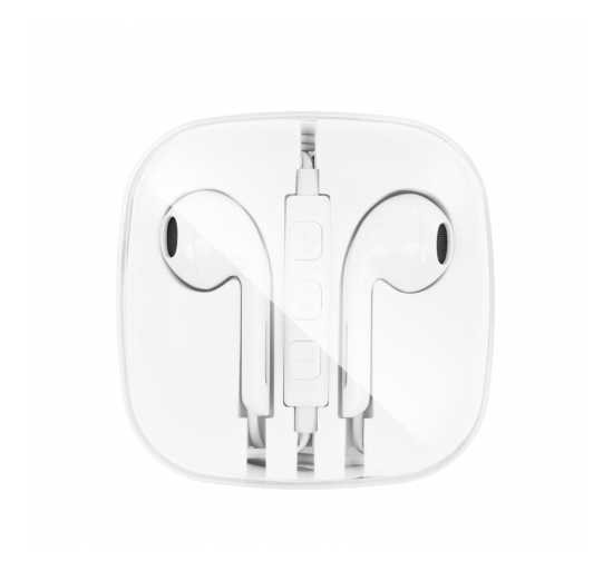 Słuchawki douszne Zestaw HF USB - C HR-ME25 (białe)