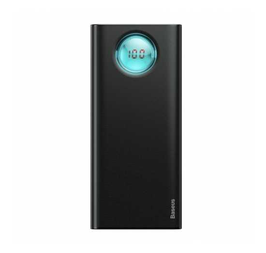Powerbank 20000 mAh z wyświetlaczem Baseus Ambilight 2x USB QC 3.0 PD (czarny)