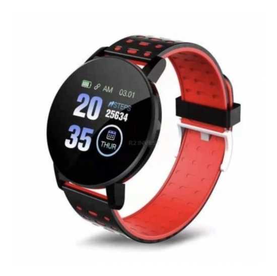 Zegarek Smartwatch M119 PLUS Opaska sportowa Smart Band (czarno-czerwony)