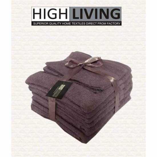HighLiving®Komplet 10 ręczników 100% egipska bawełna Ręczniki do twarzy,...