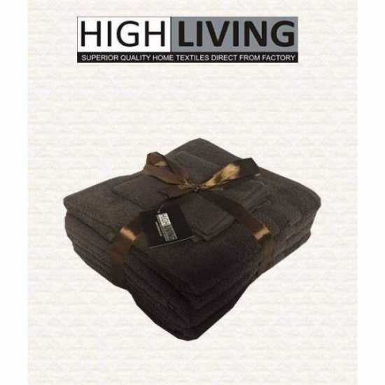 Highliving®Komplet 6 sztuk ręczników  100% egipska bawełna  Supreme  zestaw 6...