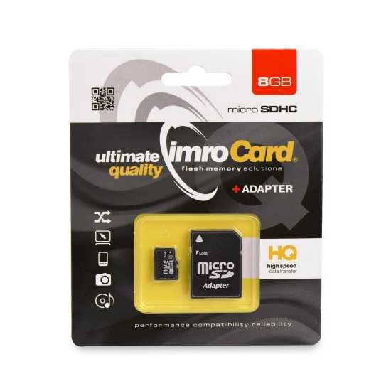 Karta Pamięci IMRO microSD 8GB z adapterem SD