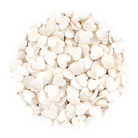 Edible White Heart shape cake sprinkles for sale in 4 sizes product by...