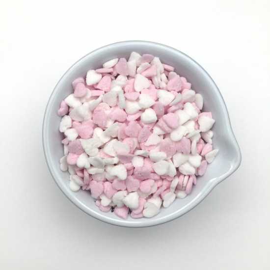 Edible White Heart shape cake sprinkles for sale in 4 sizes product by...
