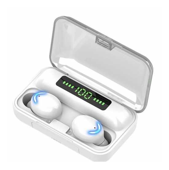 Słuchawki douszne bezprzewodowe F9 PLUS TWS bluetooth (białe)