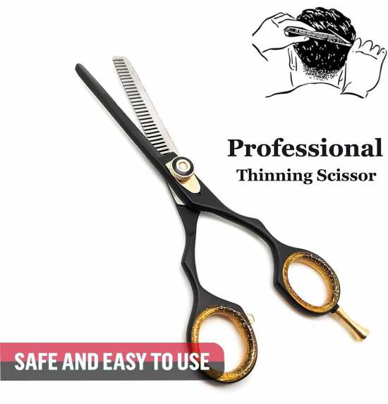 Professional Barber Hair Cutting and hair styling Salon Kit Black Size 5.5"